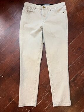 Wit & Wisdom Beige Straight Leg Jeans